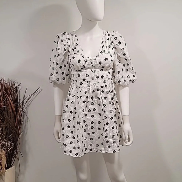 FOR Love & Lemons Connie Mini Dress in Ivory - Picture 2 of 11